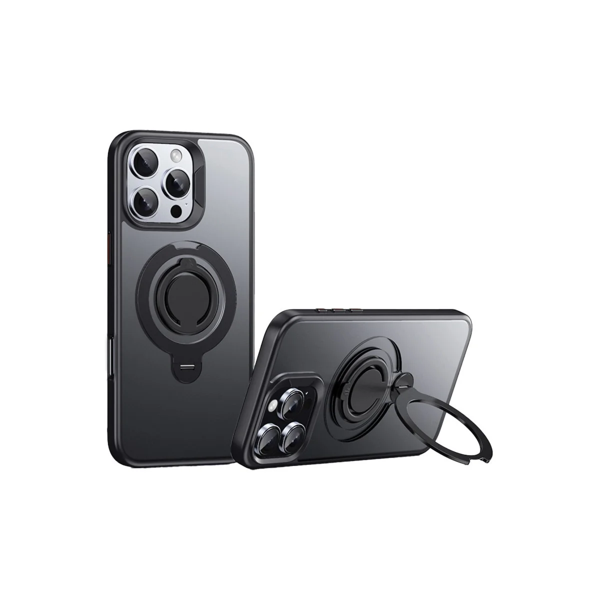 iPhone 16 Pro Avatar 360 Dönen Magsafe Kapak - Siyah