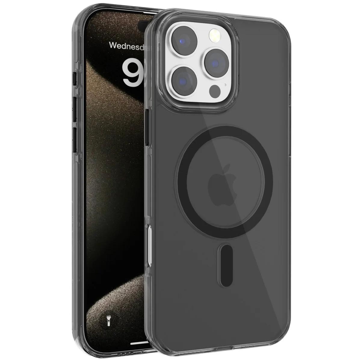 iPhone 16 Pro Gleam PC Sert Magsafe Kılıf - Siyah