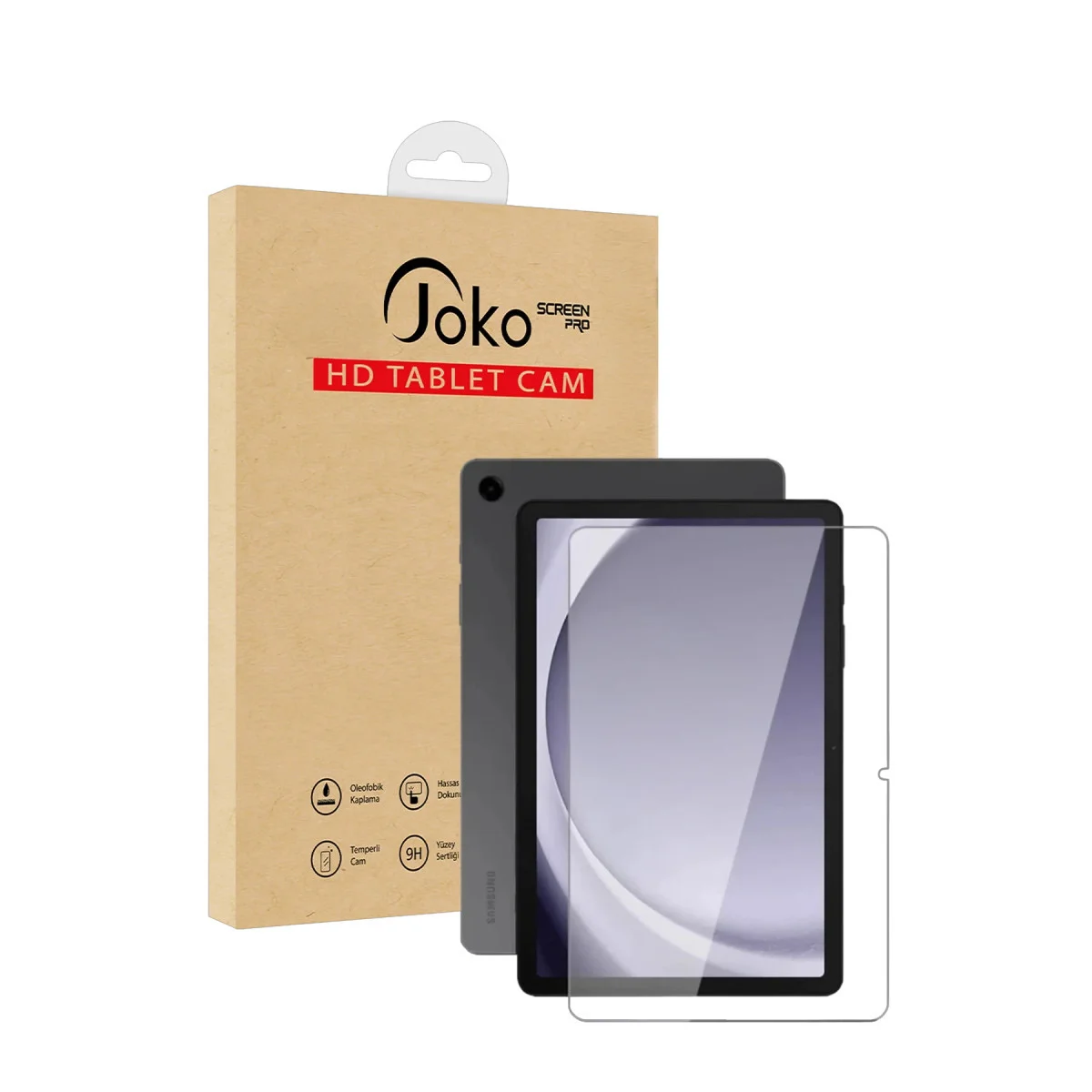 Galaxy Tab A9 HD Tablet Cam Ekran Koruyucu - Şeffaf