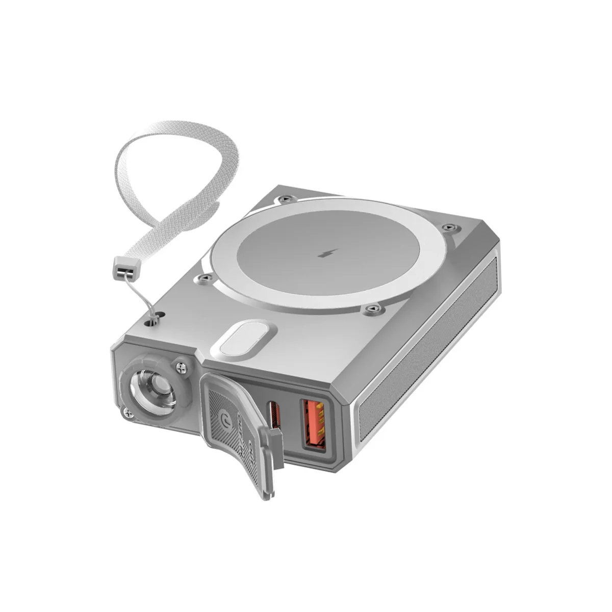 J38 10.000 mAh 20W PD Led Işıklı Magsafe Powerbank - Gri