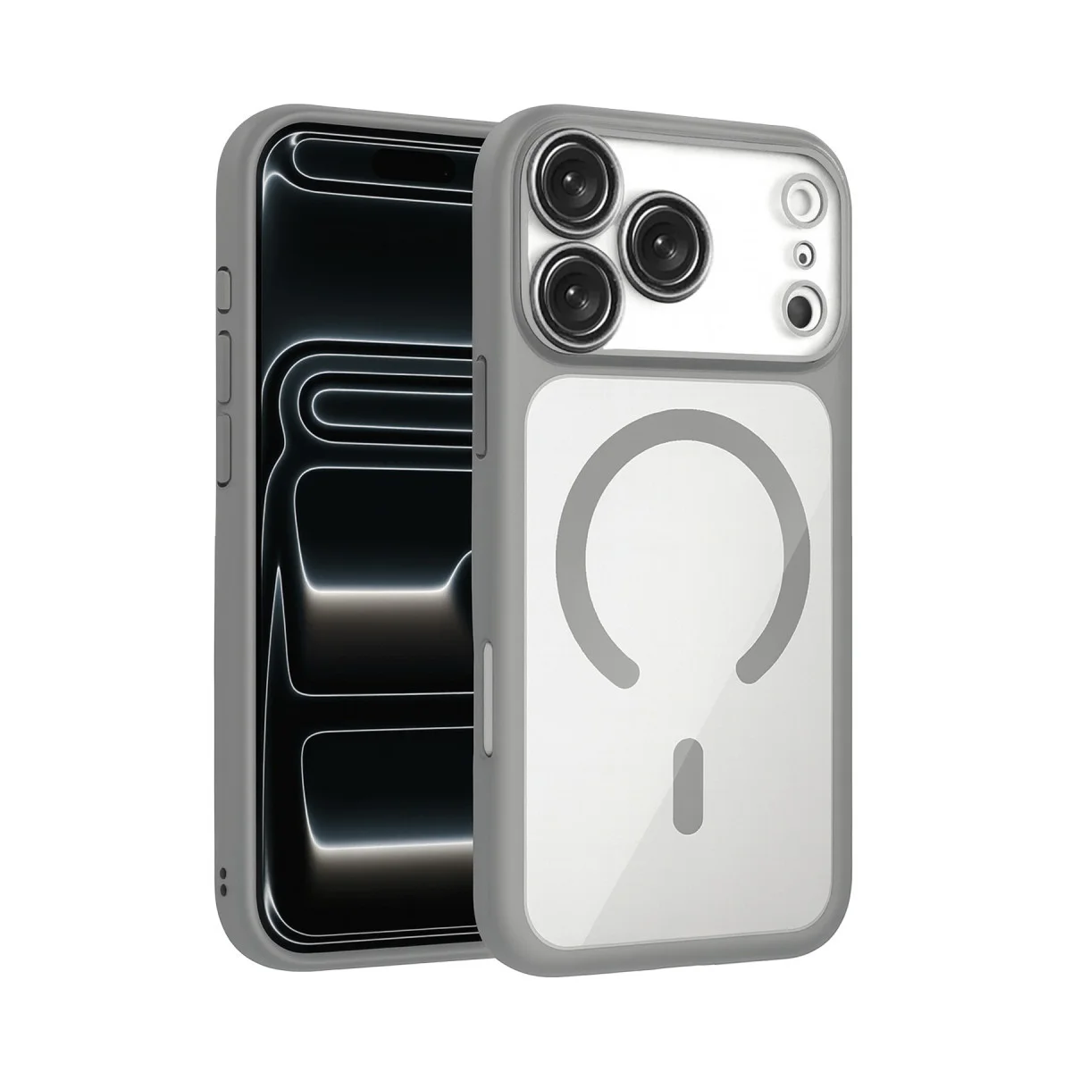 iPhone 17 Pro Chrome Magsafe Kapak - Gümüş