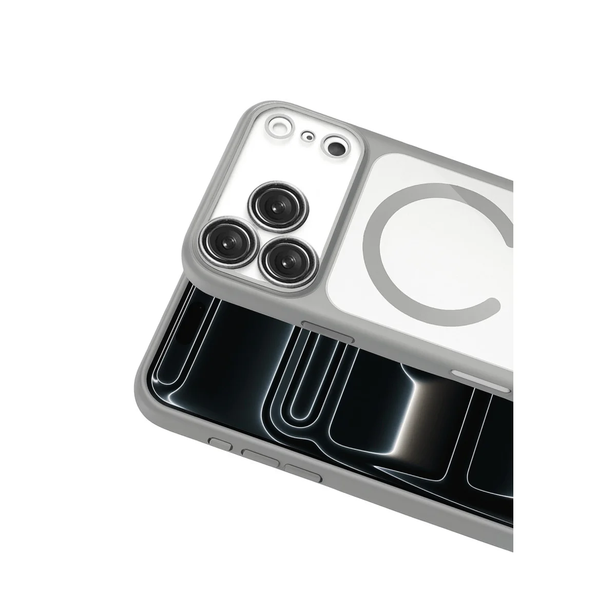 iPhone 17 Pro Chrome Magsafe Kapak - Gümüş