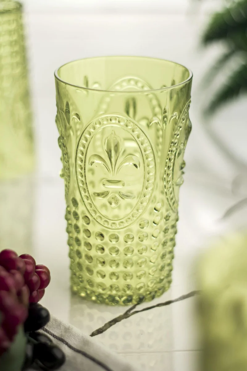 Akrilik Yeşil 6 Lı Uzun Bardak & Su Meşrubat Bardağı 750 ml ( Büyük Boy & Cam Değildir )