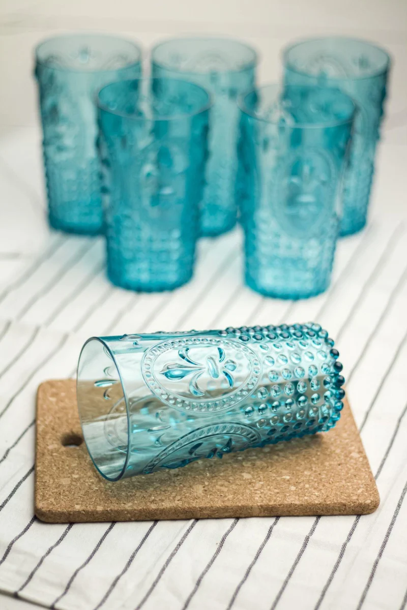 Akrilik Aquamarin Tekli Uzun Bardak & Su Meşrubat Bardağı 750 ml ( Büyük Boy & Cam Değildir )