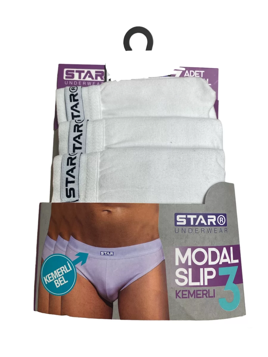 Star 109 Erkek  3'lü Modal Slip