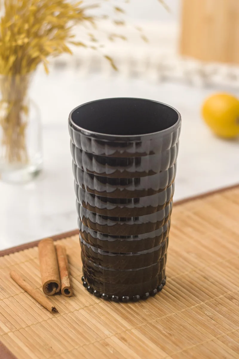Allegra Siyah Bardak - 750 ml Tekli Akrilik Malzeme - Cam Değildir Kırılmaya Dayanıklı