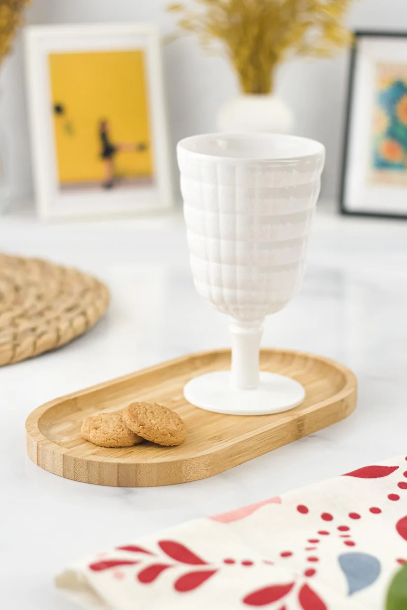 Allegra Beyaz 6’lı Kadeh Bardak Seti 750 ml Akrilik Malzeme - Cam Değildir Kırılmaya Dayanıklı
