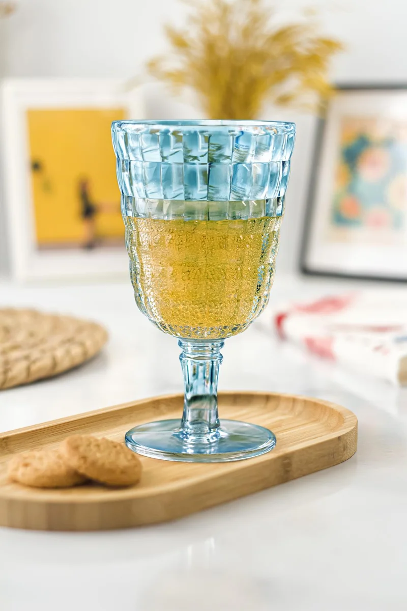 Allegra Aquamarin 6’lı Kadeh Bardak Seti 750 ml Akrilik Malzeme - Cam Değildir Kırılmaya Dayanıklı