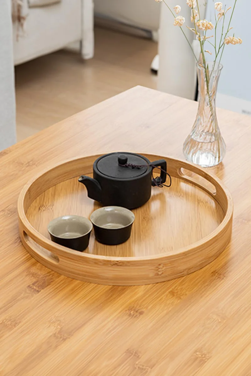Yuvarlak Bambu Tepsi 40 cm