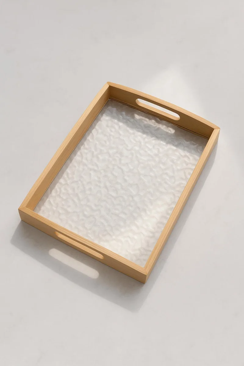 Büyük Bambu Dikdörtgen Servis Tepsisi 30×40 cm