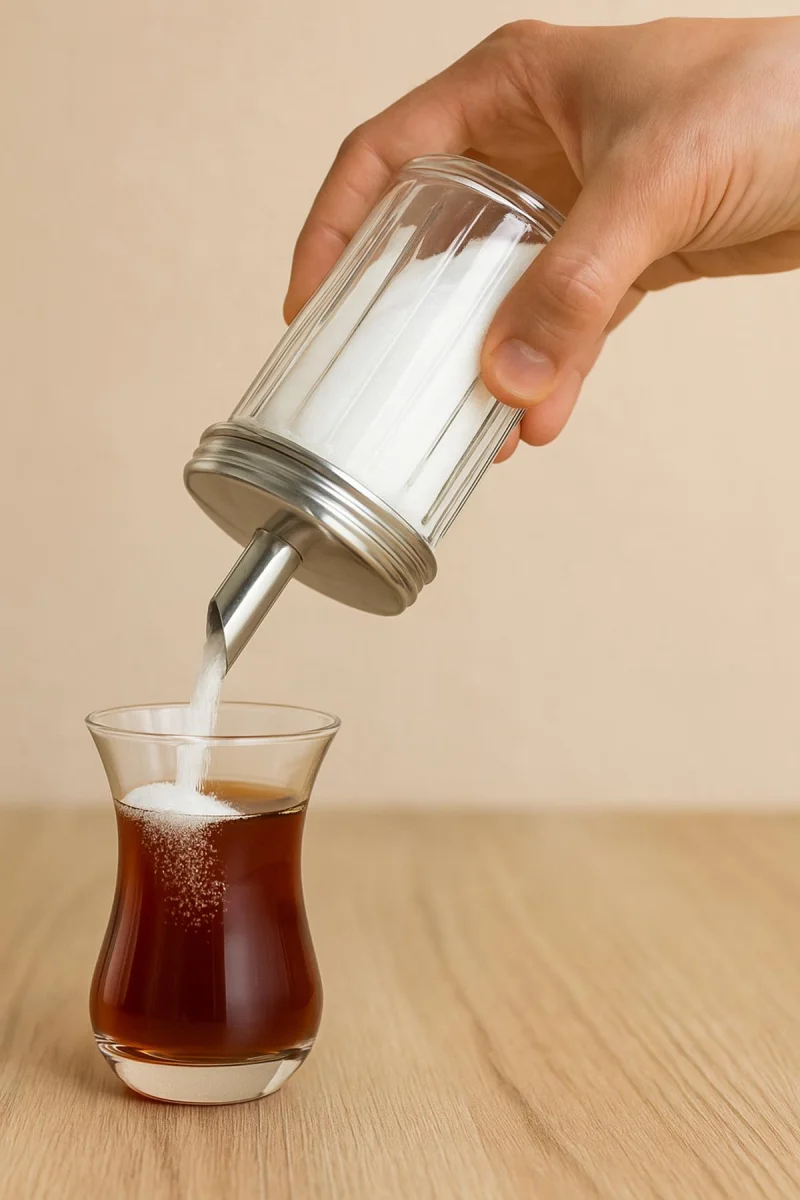 Cam Toz Şekerlik 300 ml Şeffaf Kapaklı Şekerlik Kahve Çay Sunumluk