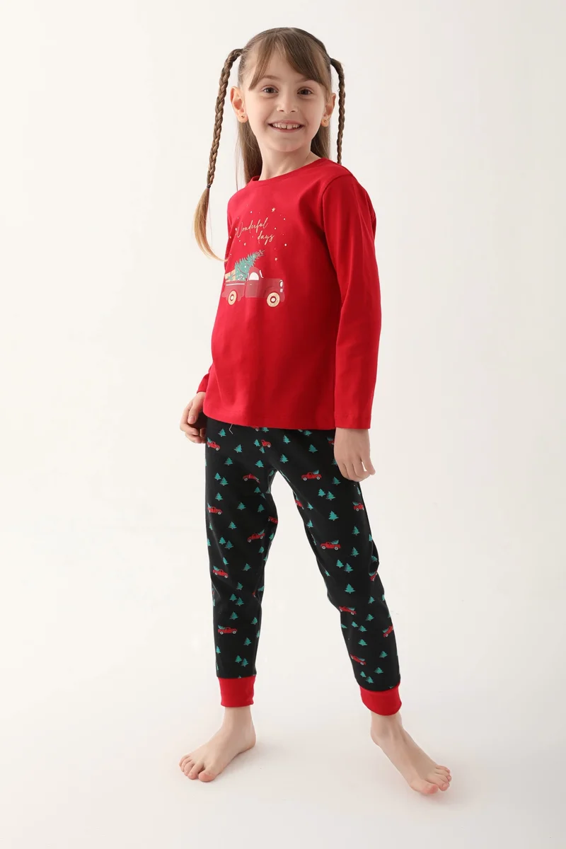 2601-2 Çocuk Uzun Kollu Pijama Takımı