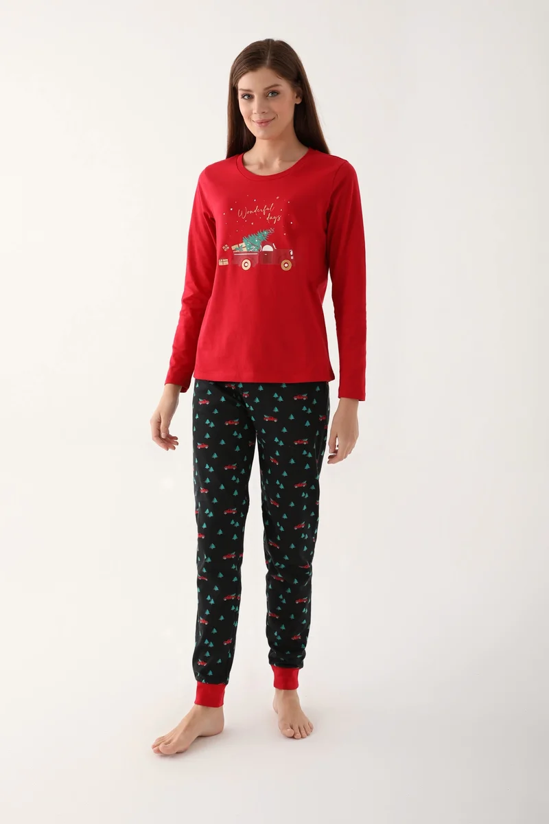2601-S Kadın Uzun Kollu Pijama Takımı