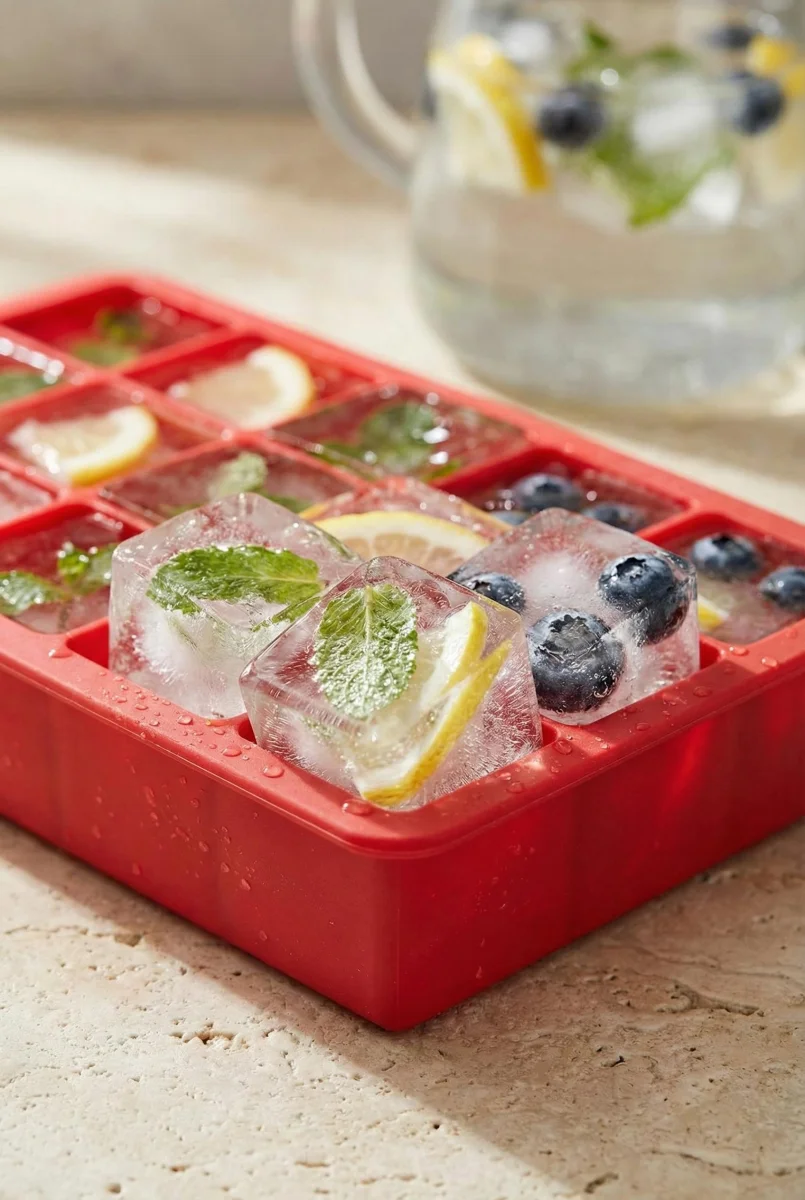 15 Hazneli Silikon Buz Kalıbı & Çok Amaçlı Buzluk Ve Dondurucu Organizeri 12x19 cm