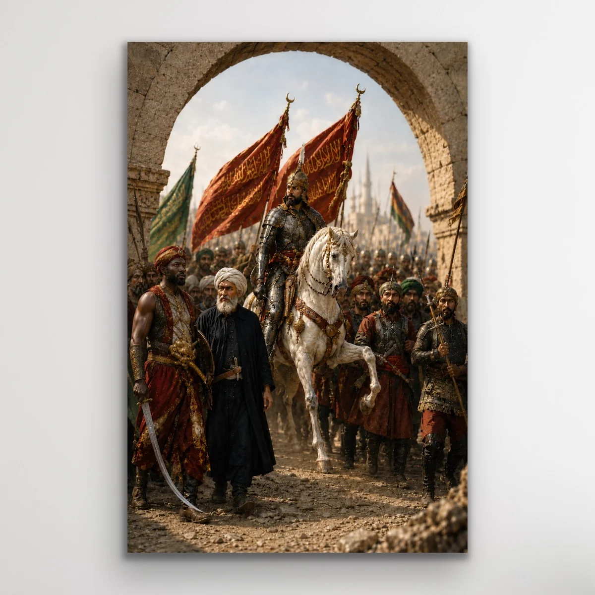 Fatih Sultan Mehmet İstanbul'un Fethi Kanvas Tablo 20x30 CM
