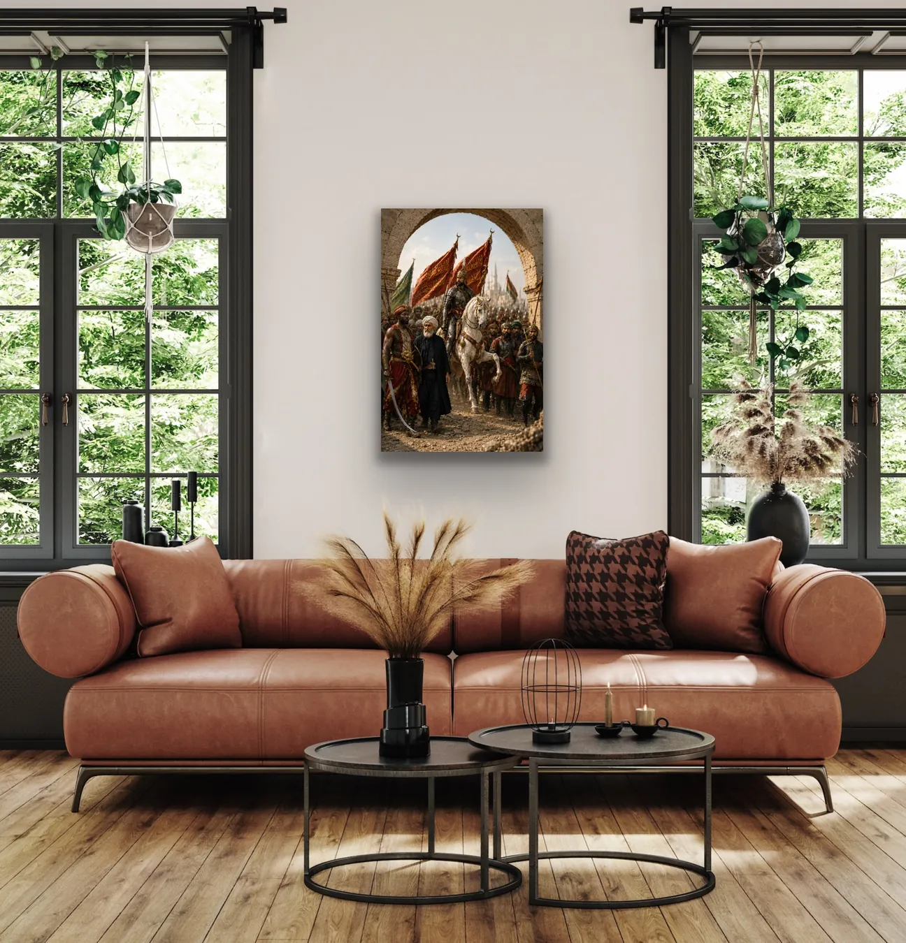 Fatih Sultan Mehmet İstanbul'un Fethi Kanvas Tablo 40X60 CM