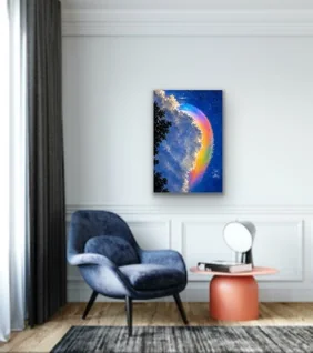 Gökkuşağı Bulutu Kanvas Tablo 60X90 CM