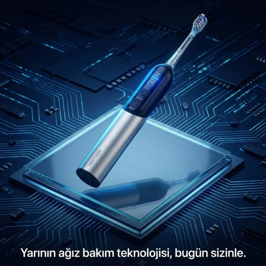 Şarjlı Sonik Diş Fırçası, Dijital Ekranlı Şarjlı Diş Fırçası (Silver)