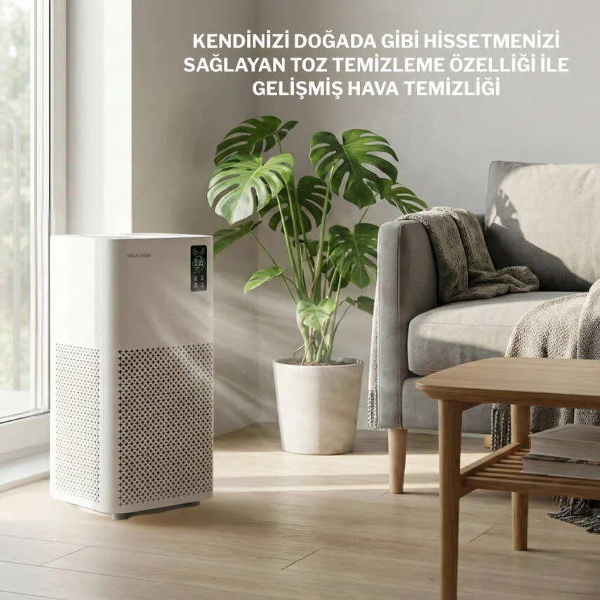 Hepa 13 Filtreli Hava Temizleyici, 3 Katmanlı Filtre, Geniş Ortamlar için Hava Temizleme Cihazı, 650 m³