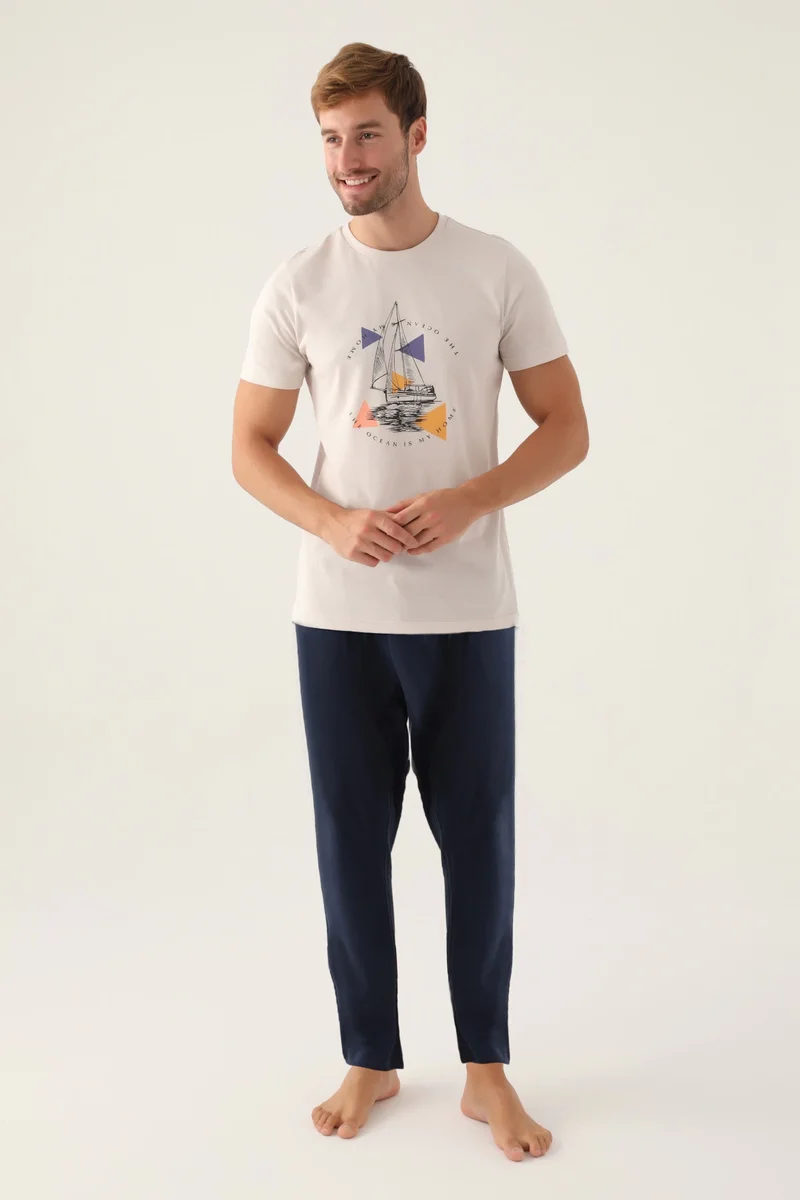 2991-S Erkek  Kısa Kol Pijama Takım