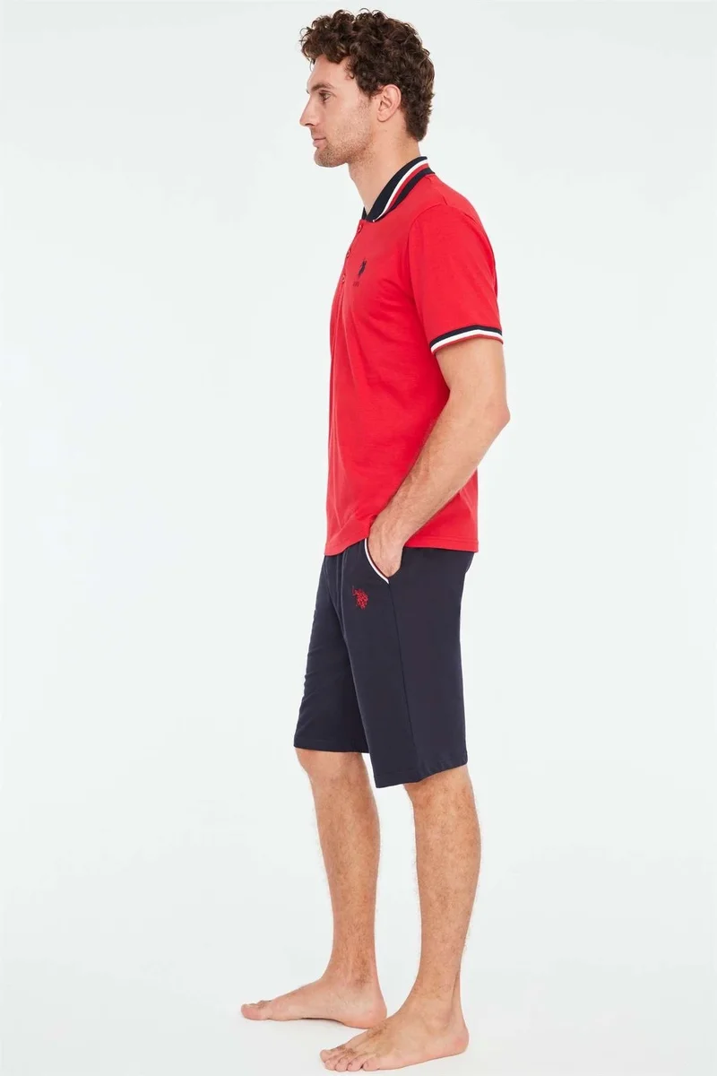 U.S Polo 18689 Erkek  T-Shirt Şort Takım