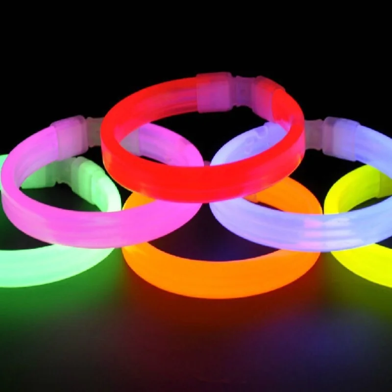 Glow Partisi Fosforlu Ekstra Kalın Bileklik 6 Renk 6’lı Set – Baskı Yapılabilir