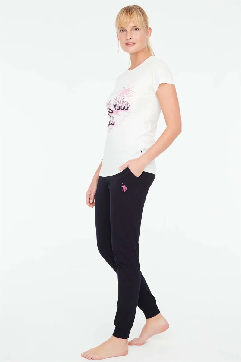 U.S Polo 16878 Kadın Yuvarlak Yaka Pijama Takım