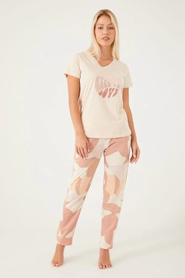 2421-X Kadın Kısa Kol Pijama Takımı