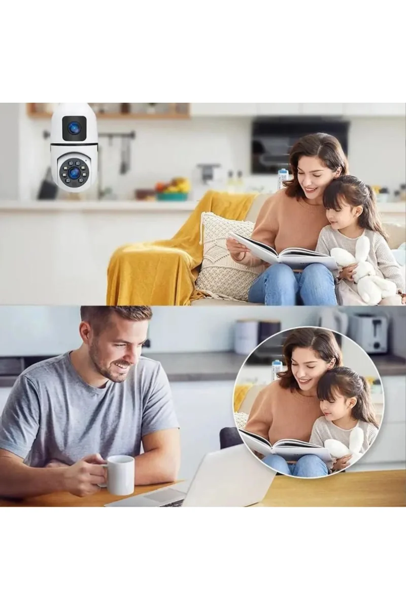 Int-Cmr5 1080P WiFi Güvenlik Kamerası 360 PTZ