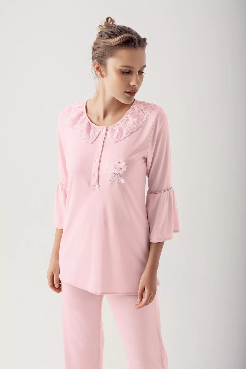 14200 Bayan Uzun  Kol Pijama Takımı