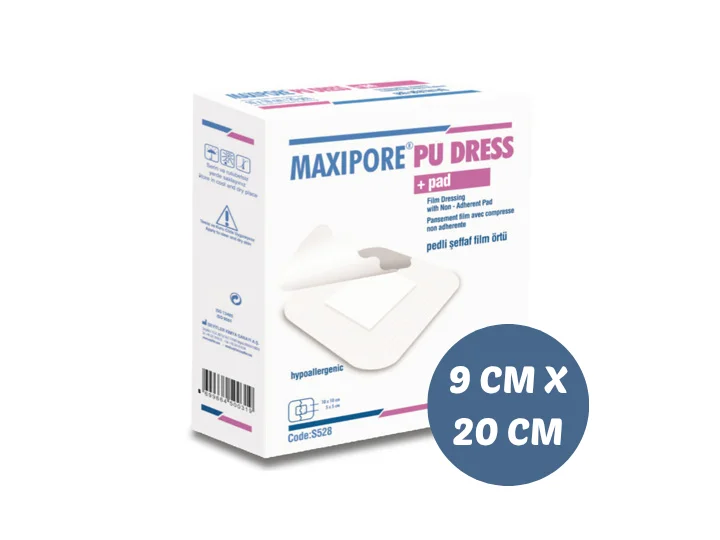 PU DRESS - Şeffaf Film Ped 9 CM X 20CM Steril