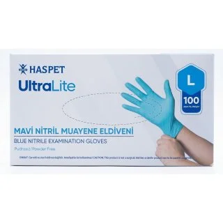 Mavi Nitril Muayene Eldiveni (Ultra Lite) - LARGE