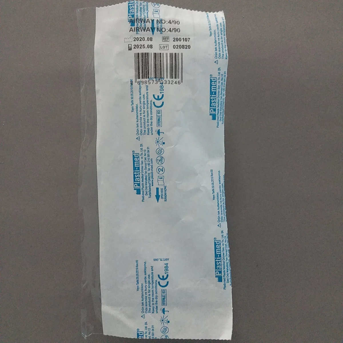 Airway Oral - 4 Numara - 90 mm - Sarı