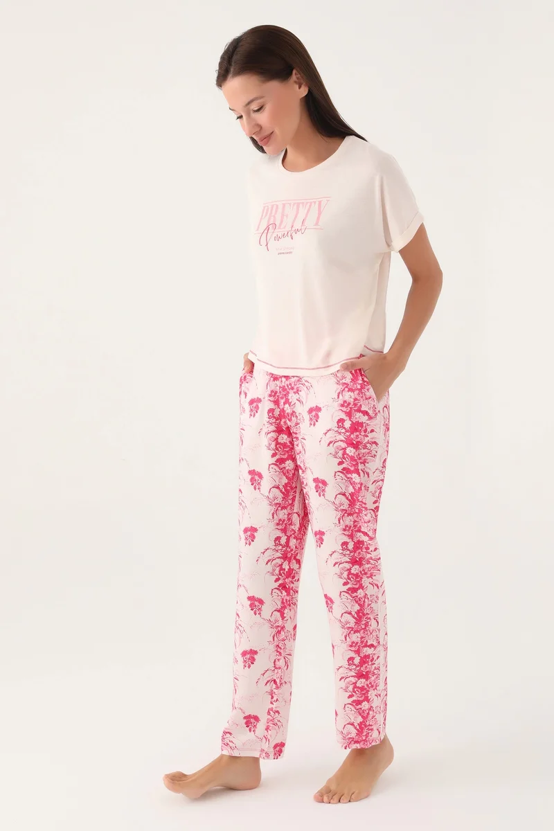 Pierre Cardin 8830-S Bayan Kısa Kol Pijama Takımı