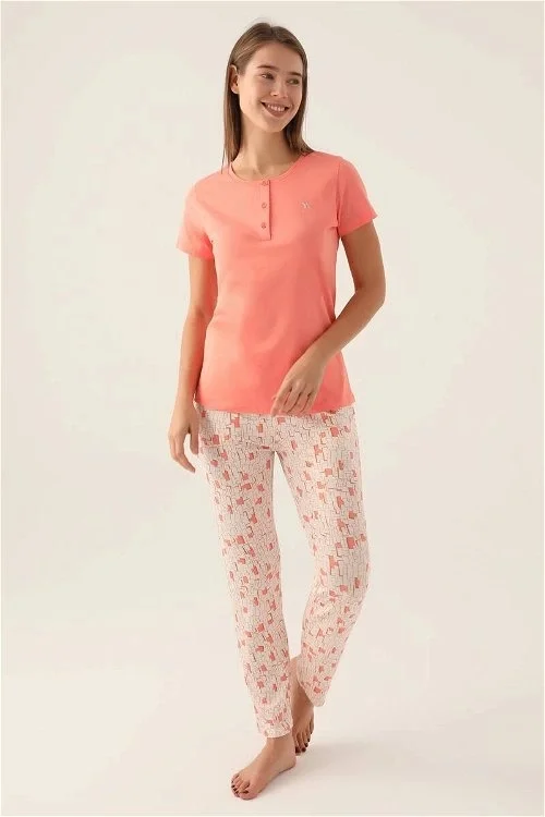 2891-X Bayan Battal  Kısa Kol Pijama Takım