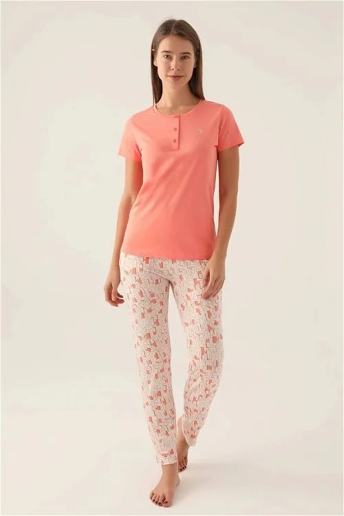 2891-X Bayan Battal  Kısa Kol Pijama Takım
