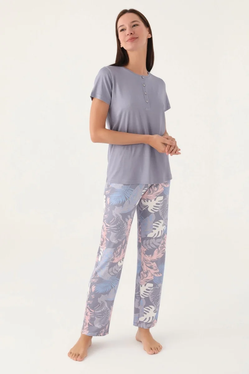 Pierre Cardin 8801-S Bayan Kısa Kol Pijama Takım