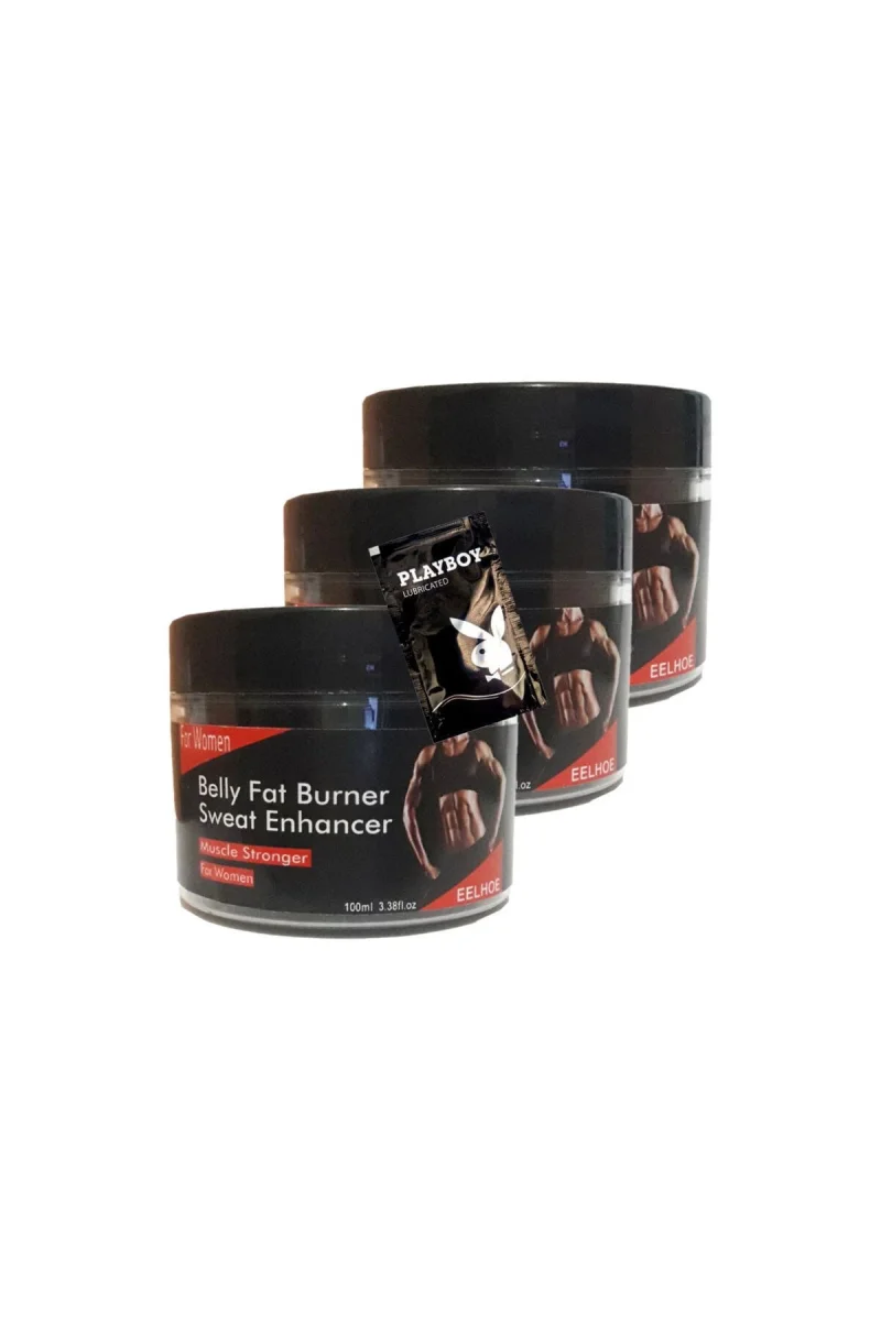 Belly fatBurner Sweat Enhancer Kadınlar için krem 3x100 ml + 1 Adet Jel ile
