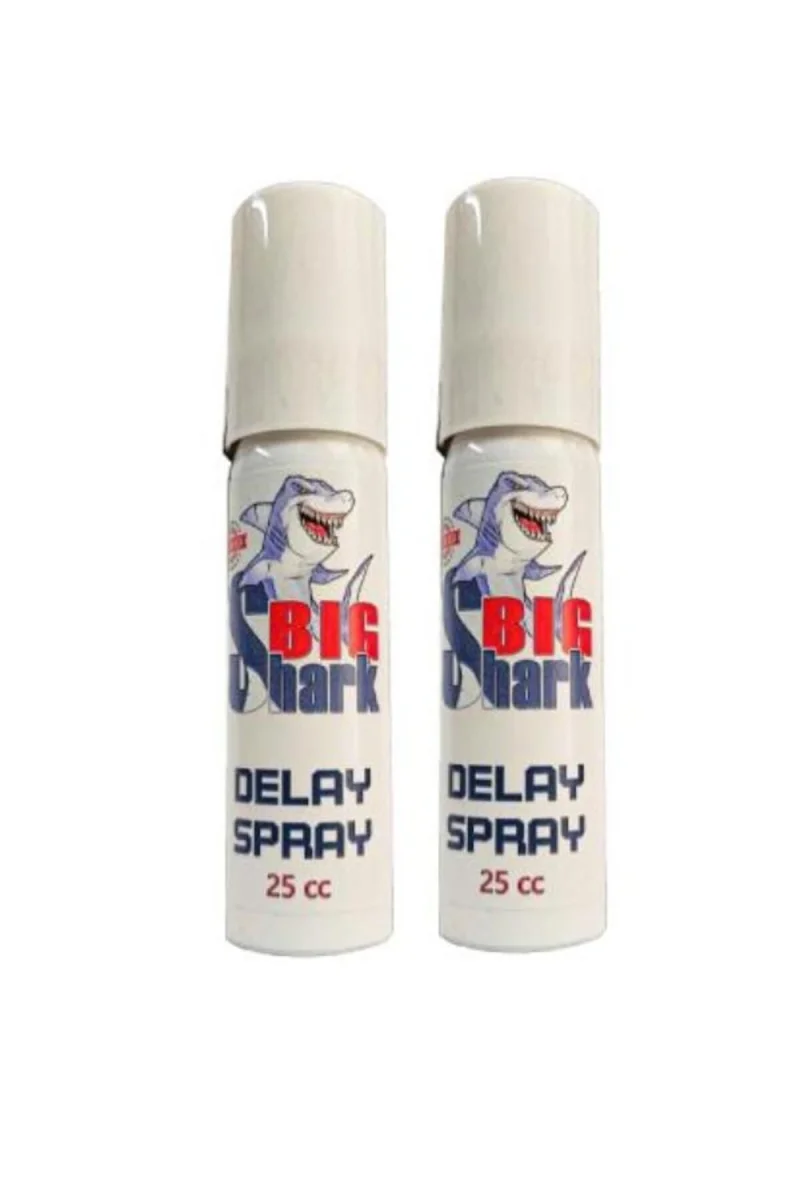 Big Shark Del.ay Erkeklere Zamanlayıcı Yeni Formülü Bakım Ve Masaj Sprayı 25 Cc X 2 Adet