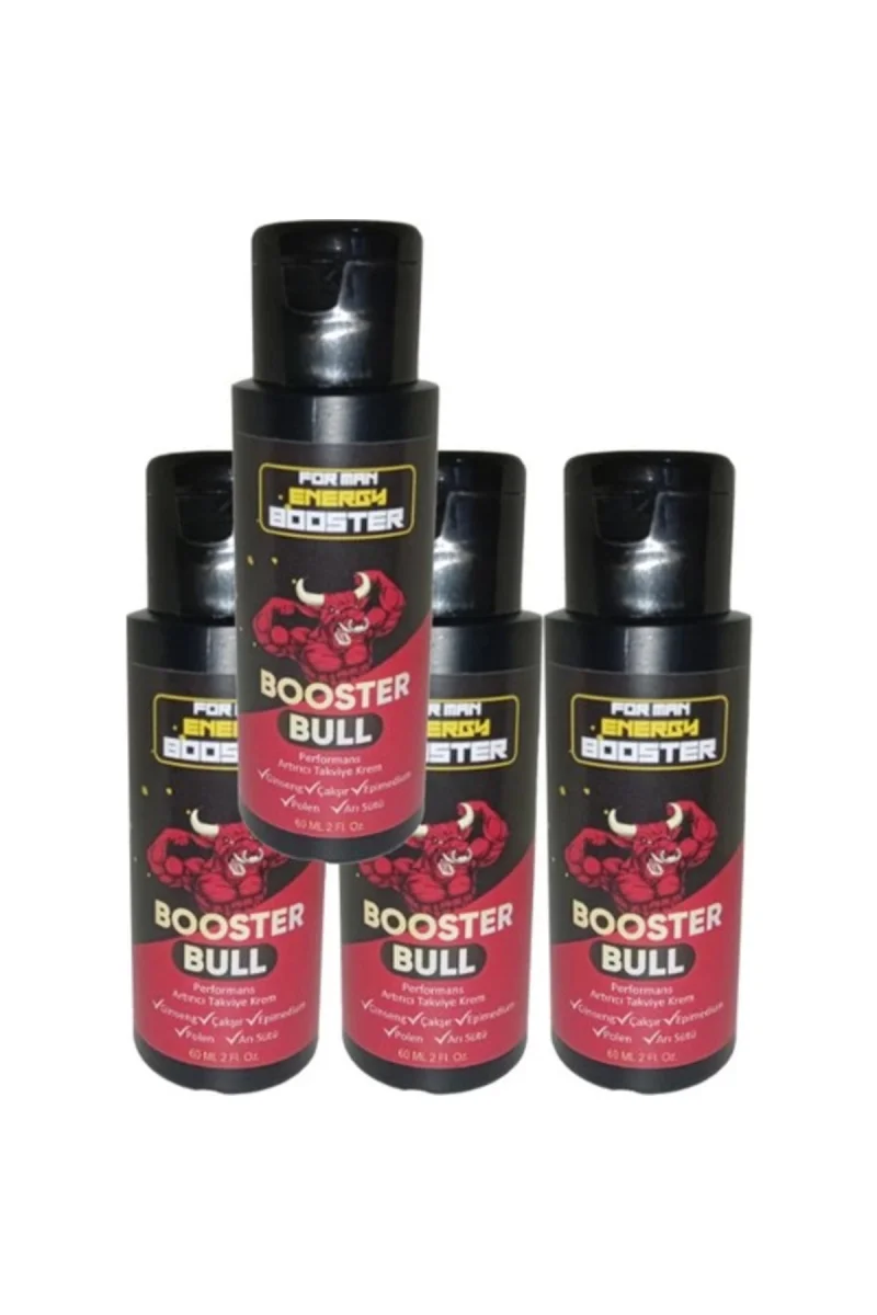 Booster Bull 4 Tane Erkeklere Özel Yüksek Hızlı Aktivasyon Kremi 60 ml - 4 Adet 60 ml