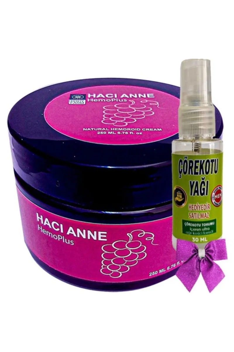 Hacı Anne Hemoplus Kremi 200 ml + Çörek Otu Yağı 30 ml