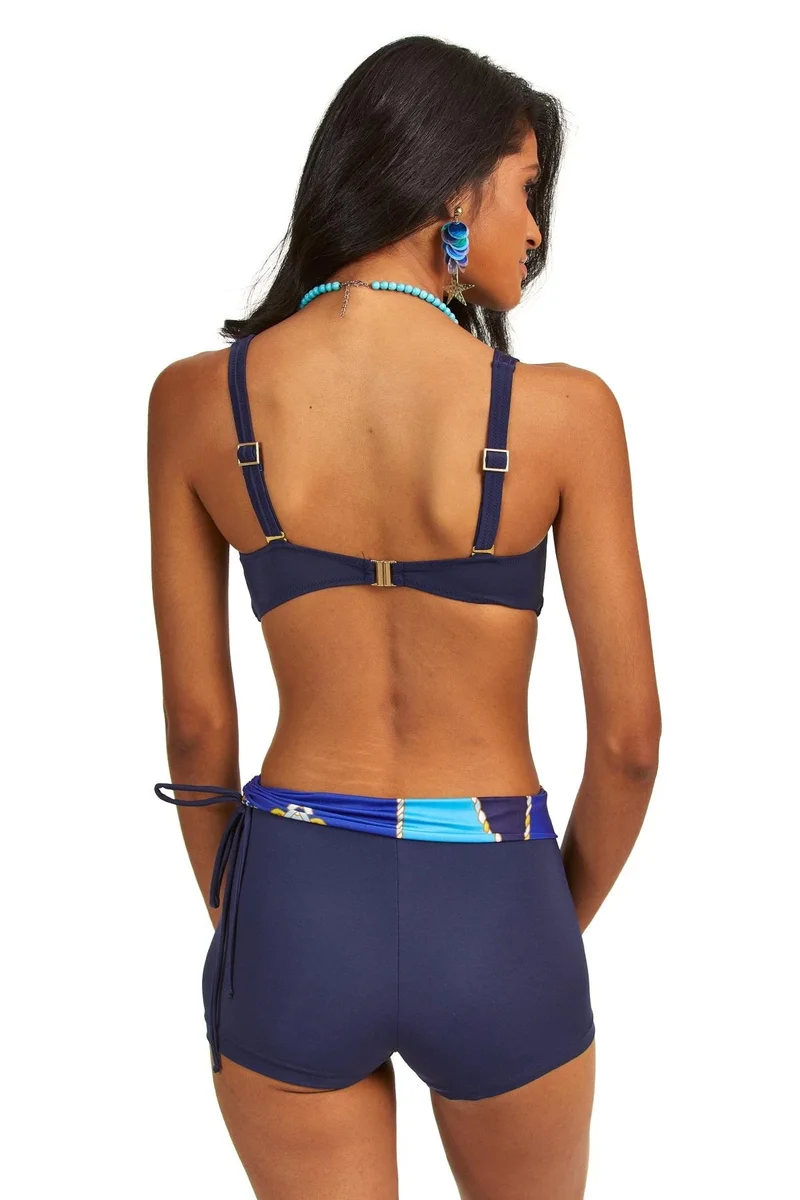 Argento 1196-9144 Kadın Desenli Şortlu Bikini Takımı
