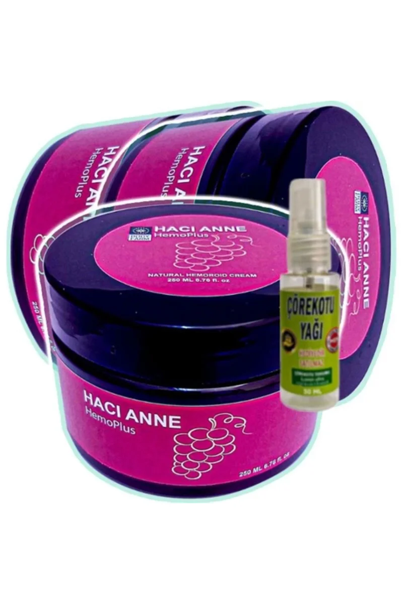 Hemoplus Hacı Anne Bakım Kremi 200 ml x 3 adet + Çörek Otu Yağı 30 ml