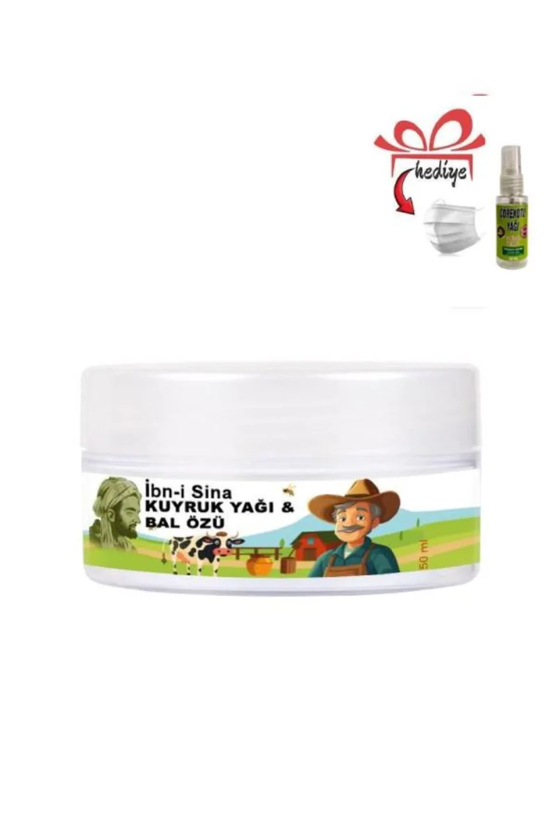 İbni Sina Rahatlatıcı Kuyruk Yağı&Bal Özü Bakım Masaj Kremi 50 ml+Çörek Otu Yağ ile