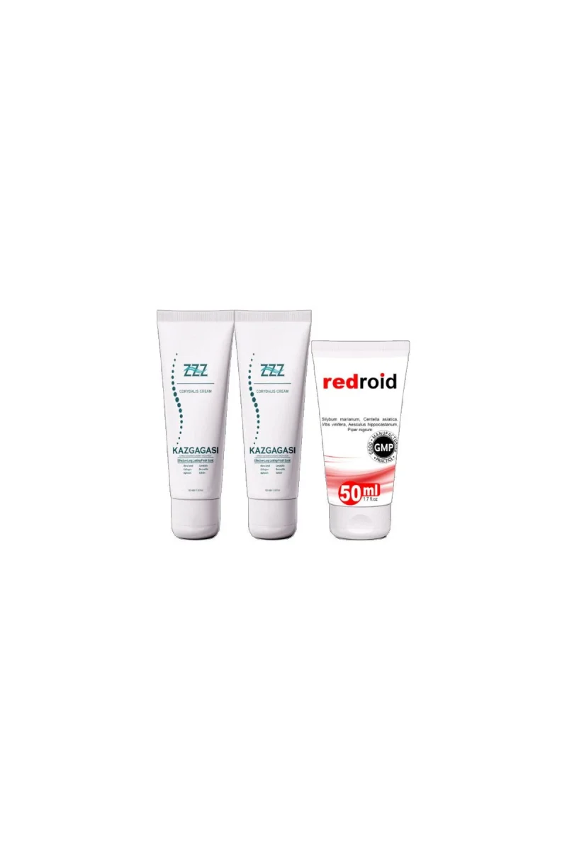 Kaz Gagası Kremi 2x100 ml Rahatlatıcı +Redroid Rahatlatıcı için Bakım Kremi 1x50 ml