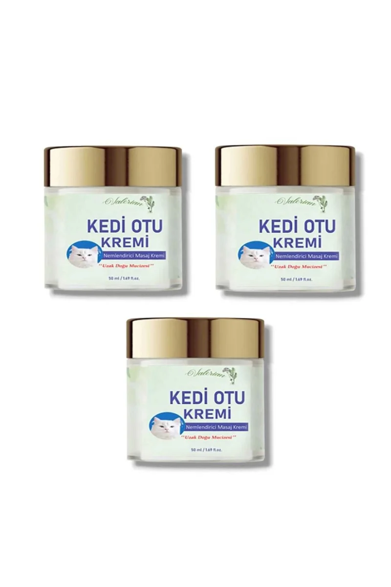 Kedi Otu Kremi Uzak Doğu Mucizesi Doğal Etkili Rahatlatıcı Krem  50 ML X 3 Adet