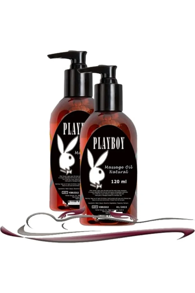 Playboy Natural Massage Oil Kokusuz Vücut Masaj Yağı 2 Adet 120 ml