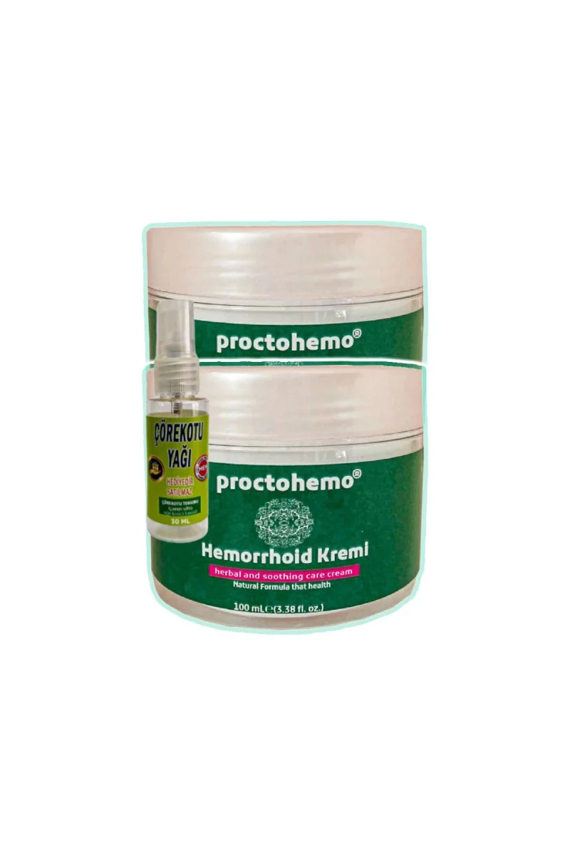 Proctohemo Rahatlatıcı Masaj Bakım Kremi 2x100 ml+30 ml Çörek Otu  Yağ ile