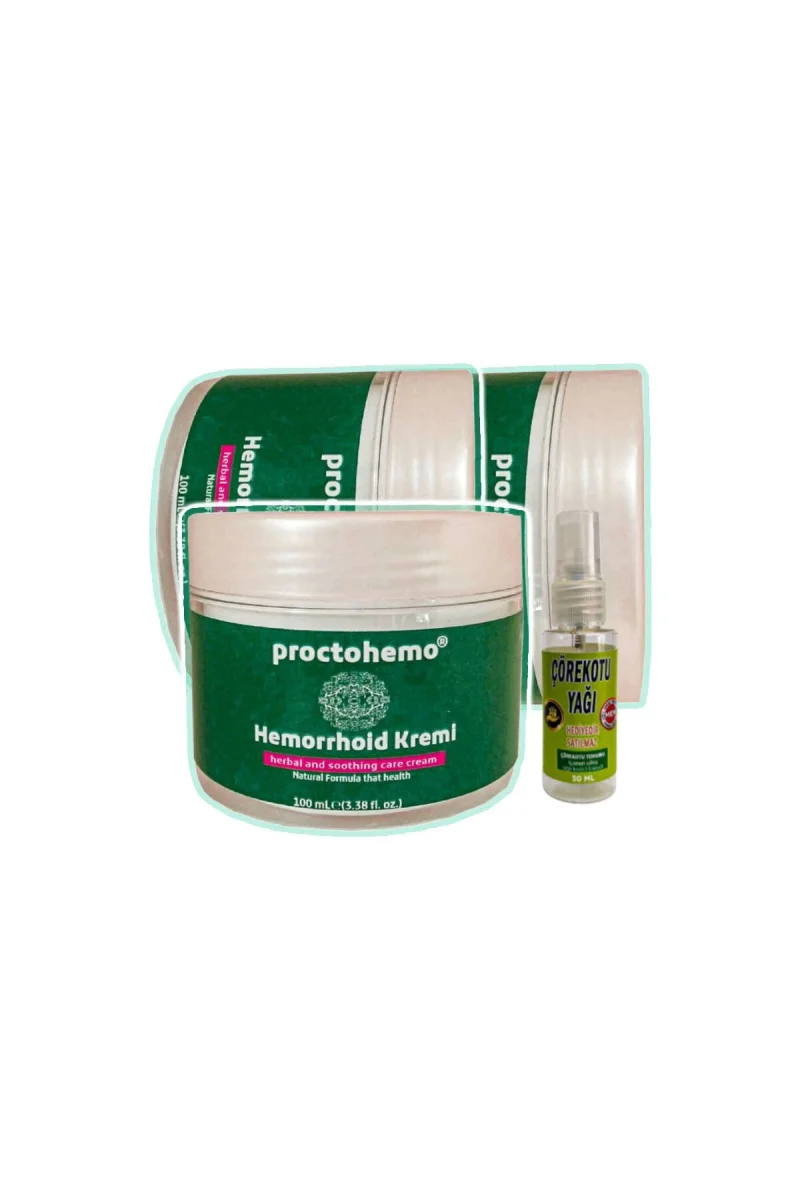 Proctohemo Rahatlatıcı Masaj Bakım Kremi 3x100 ml+30 ml Çörek Otu  Yağ ile