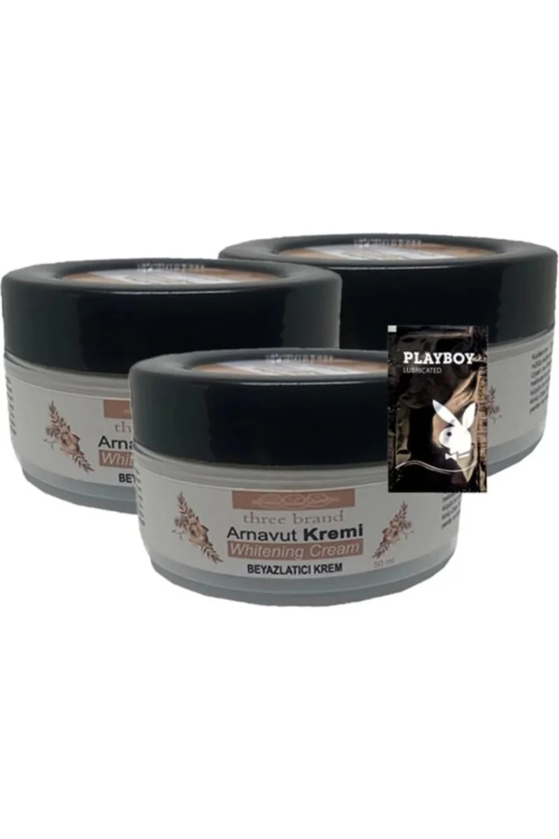 Three Brand Arnavut Kremi Whitening Cream 2+1 Bölgesel Aklık Kremi 50 ml + 1 Tane Hediye Jel